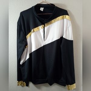 Women's Plus Size Quarter Zip Black Sweatsuit Track Suit sz XXLA Black Gold